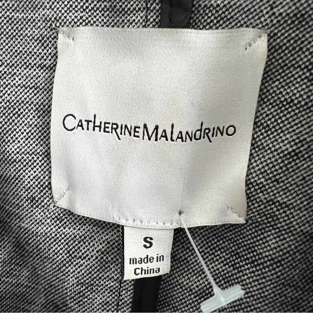 Catherine Malandrino Houndstooth plaid Blazer jacket Black White SMALL NEW - Picture 8 of 11